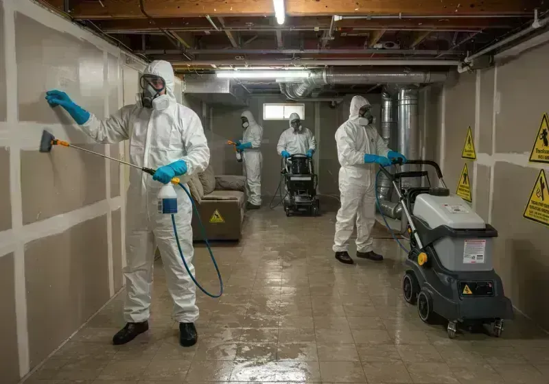 Basement Moisture Removal and Structural Drying process in Silverton, CO